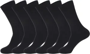 7DayOtter 98% Cotton Rich Dress Socks for Business Mens Womens Casual Socks 6Pack