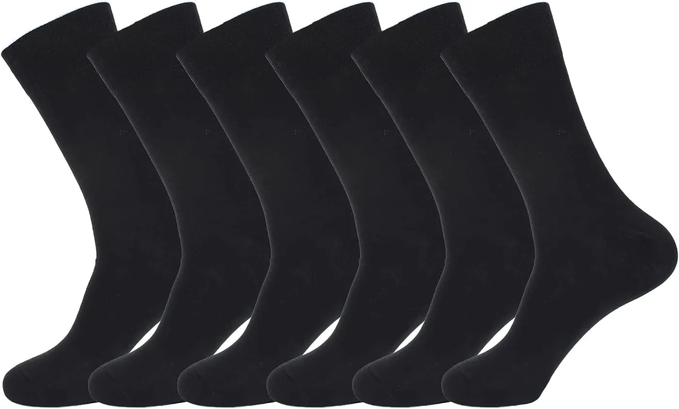 7DayOtter 98% Cotton Rich Dress Socks for Business Mens Womens Casual Socks 6Pack