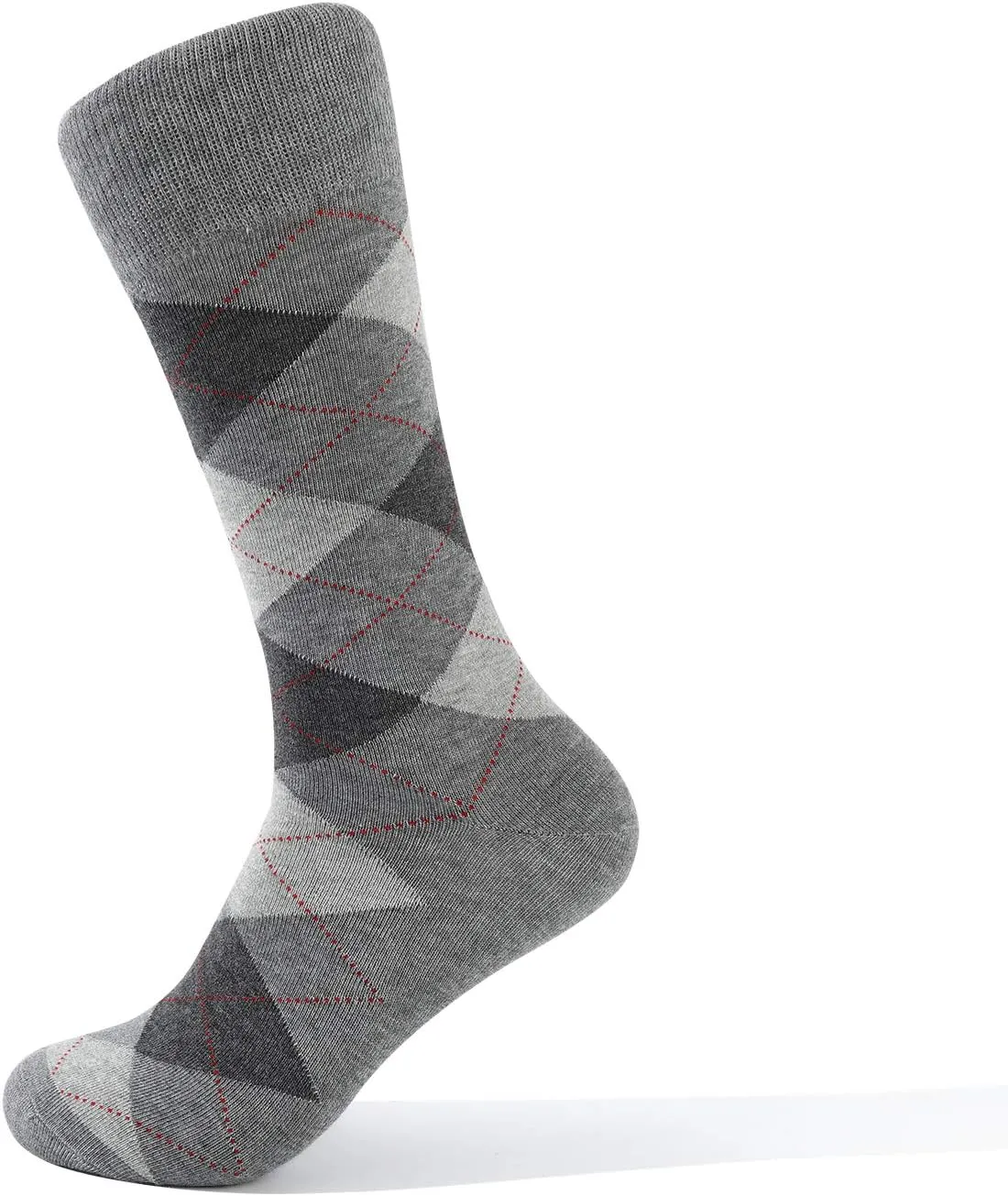 7DayOtter Modal Odor Resistant Dress Socks for Men Cotton Business Crew Patterned Dress Sock