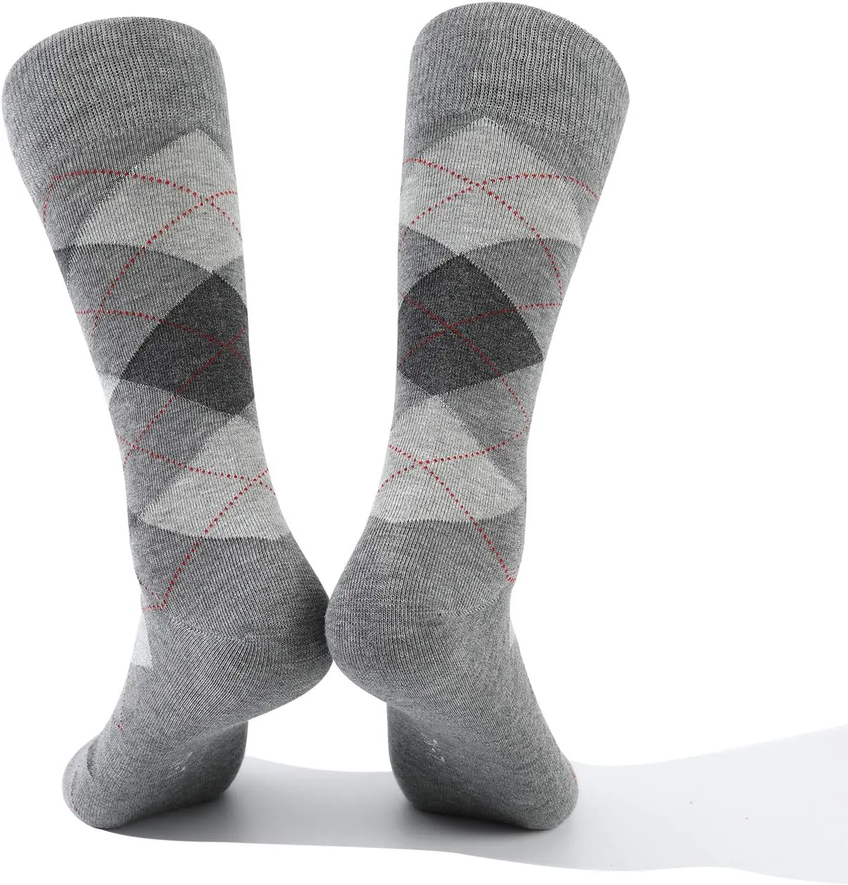 7DayOtter Modal Odor Resistant Dress Socks for Men Cotton Business Crew Patterned Dress Sock