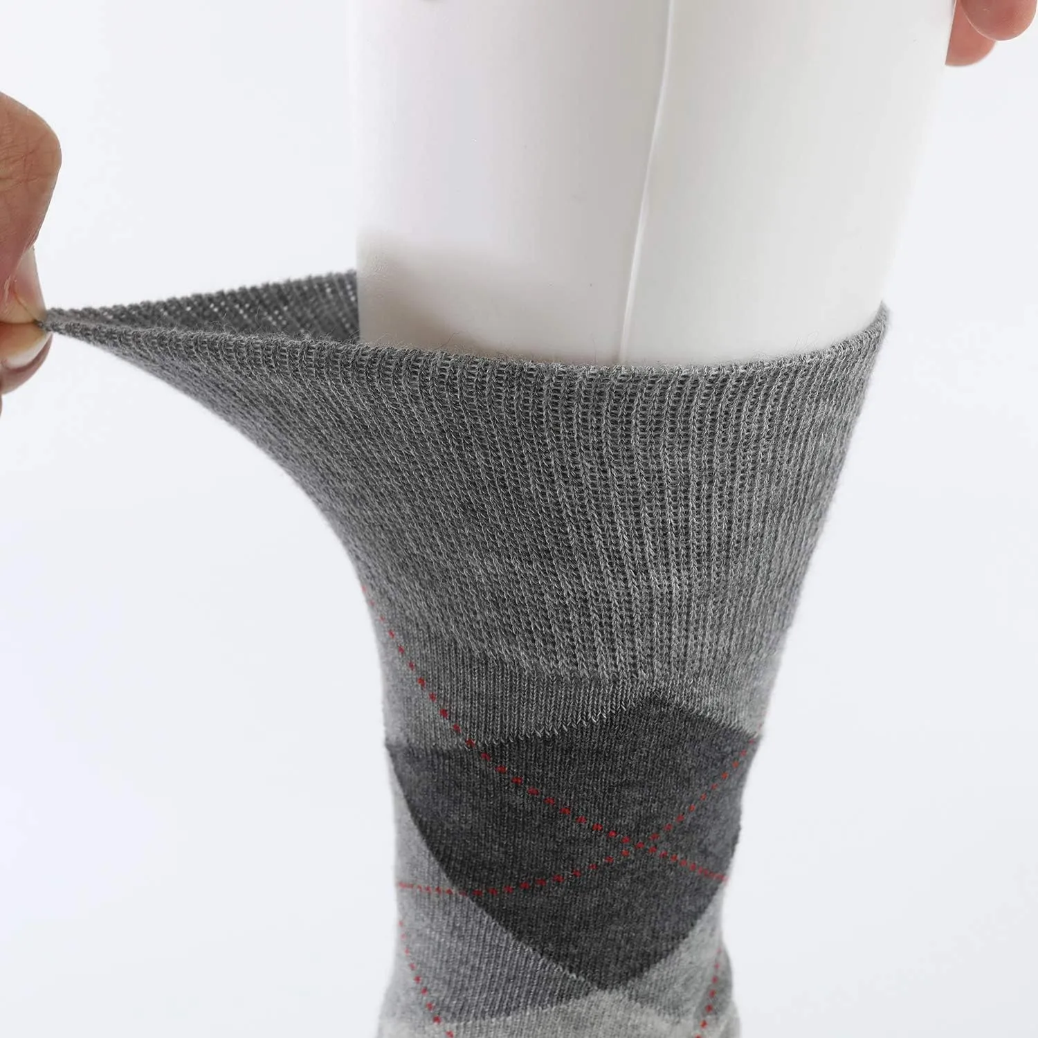7DayOtter Modal Odor Resistant Dress Socks for Men Cotton Business Crew Patterned Dress Sock