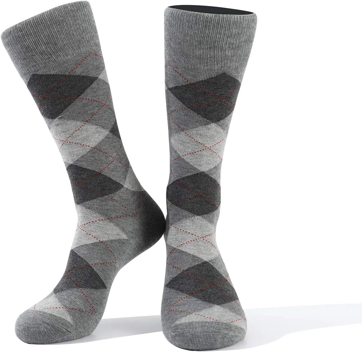 7DayOtter Modal Odor Resistant Dress Socks for Men Cotton Business Crew Patterned Dress Sock