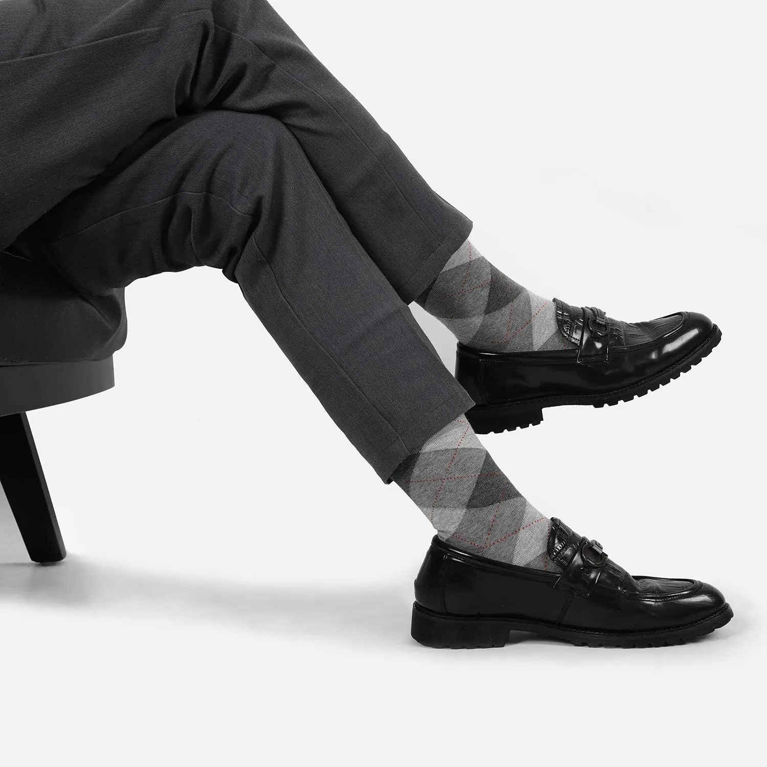 7DayOtter Modal Odor Resistant Dress Socks for Men Cotton Business Crew Patterned Dress Sock