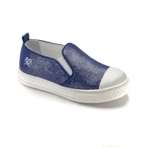 807 - Blue Soft Leather Sneaker for Girl/Boy by London Kids