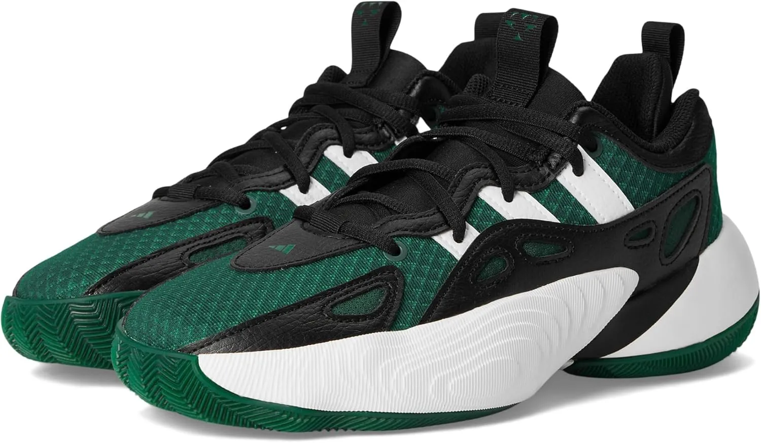 adidas Trae Unlimited 2 Basketball Sneaker, Collegiate Green/Black/White, 4 US Unisex Big Kid