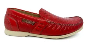 Albert Red Men's Leather Loafers