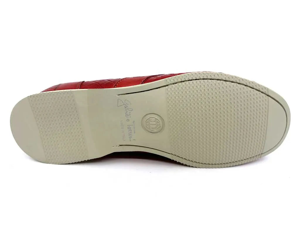 Albert Red Men's Leather Loafers