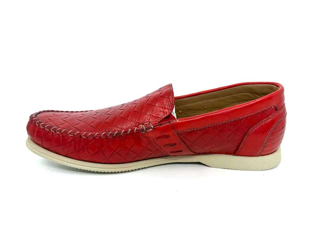Albert Red Men's Leather Loafers