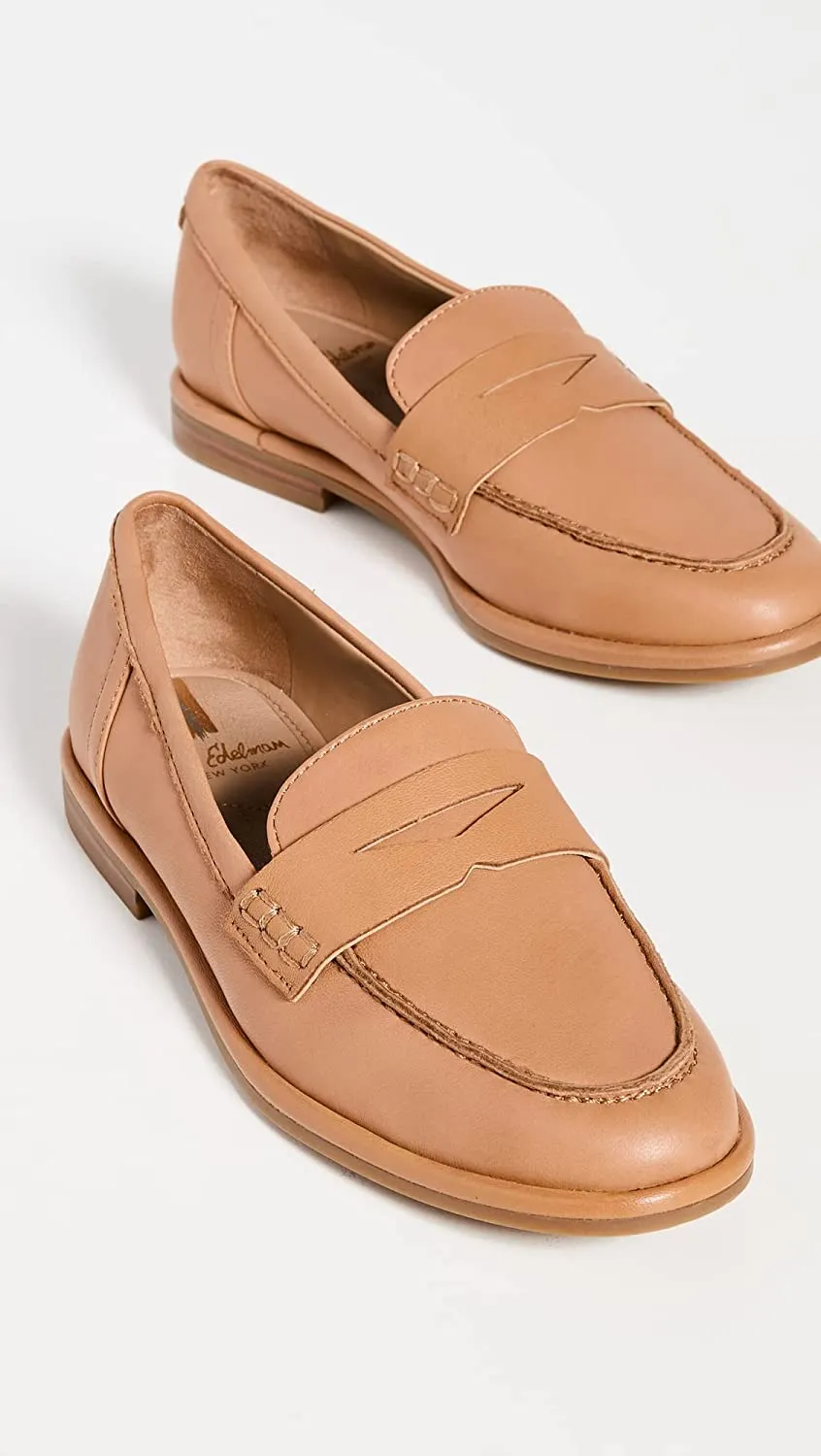 Almond Excellent On Sam Classic Loafers Birch Cuoio Strap Proactive support Toe Light Slip Fashion Edelman