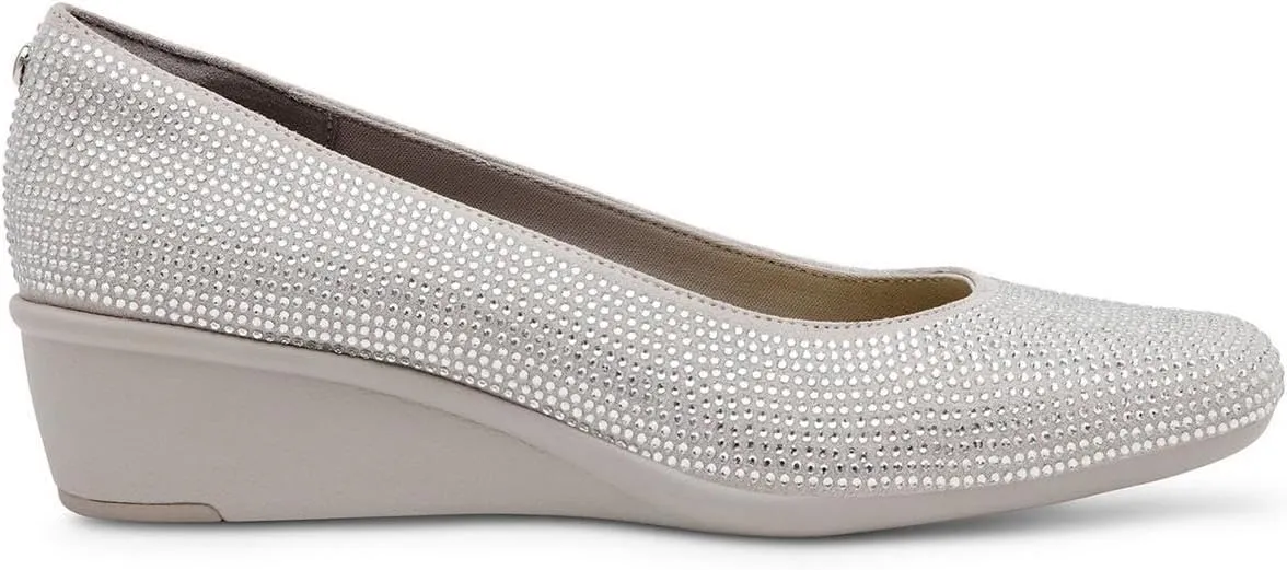 Anne Klein Womens Embellished Wedge Heels