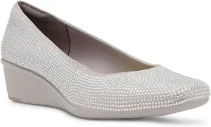 Anne Klein Womens Embellished Wedge Heels