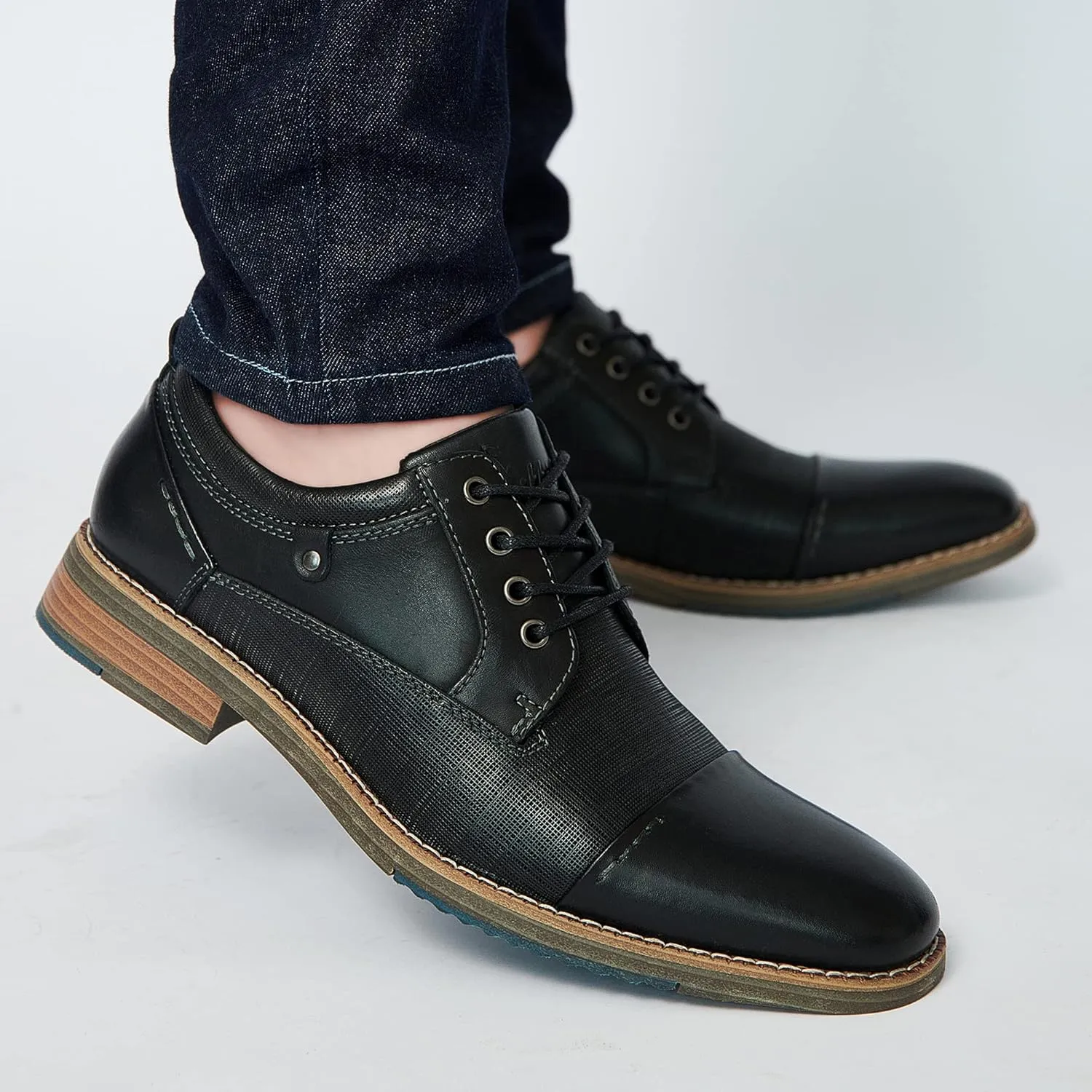 Arkbird Men's Leather Oxford Dress Shoes Stylish Formal Business Shoe for Men