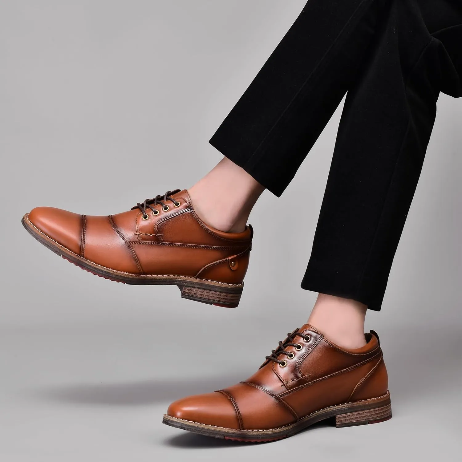 Arkbird Men's Leather Oxford Dress Shoes Stylish Formal Business Shoe for Men