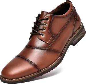 Arkbird Men's Leather Oxford Dress Shoes Stylish Formal Business Shoe for Men