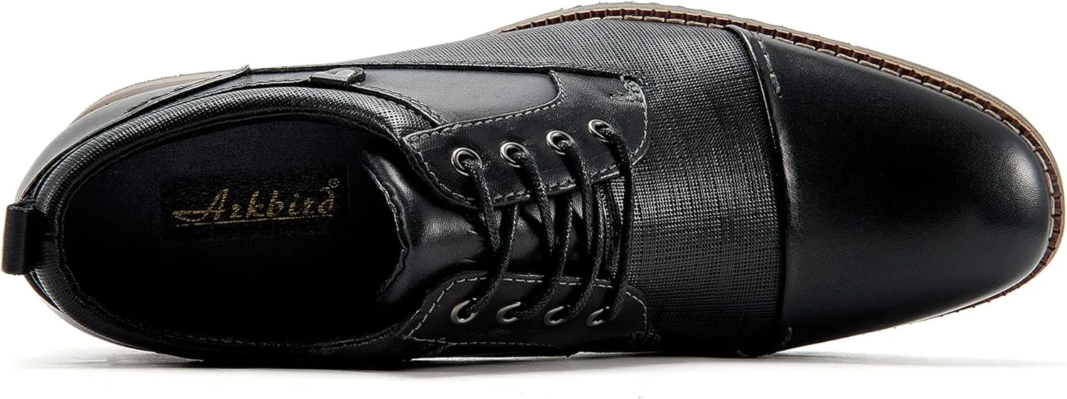 Arkbird Men's Leather Oxford Dress Shoes Stylish Formal Business Shoe for Men