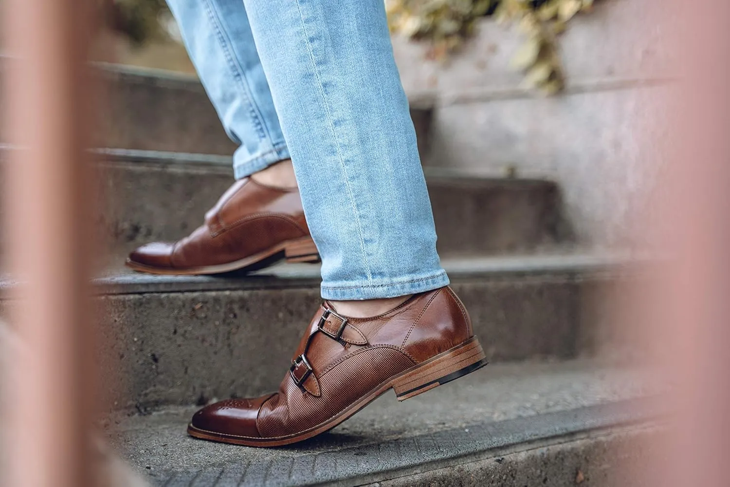 Asher Green AG1101 - Men's Dress Shoes, Formal Men's Shoes - Genuine Calf Leather Double Monk Strap