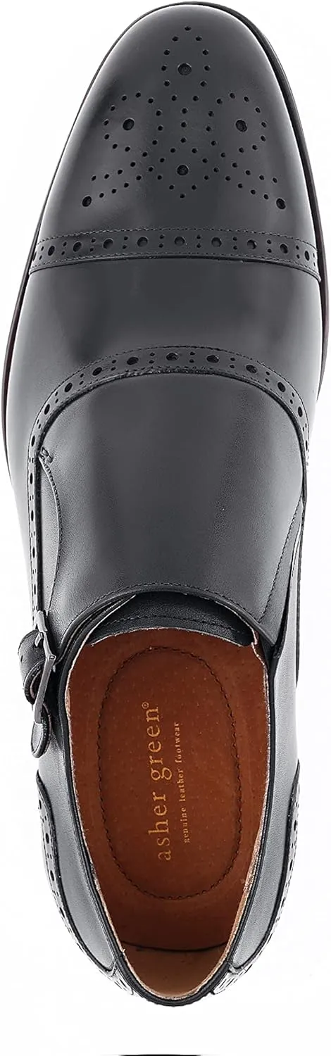 Asher Green AG1101 - Men's Dress Shoes, Formal Men's Shoes - Genuine Calf Leather Double Monk Strap