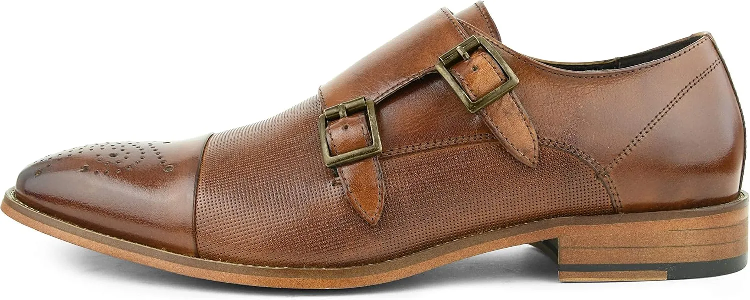 Asher Green AG1101 - Men's Dress Shoes, Formal Men's Shoes - Genuine Calf Leather Double Monk Strap