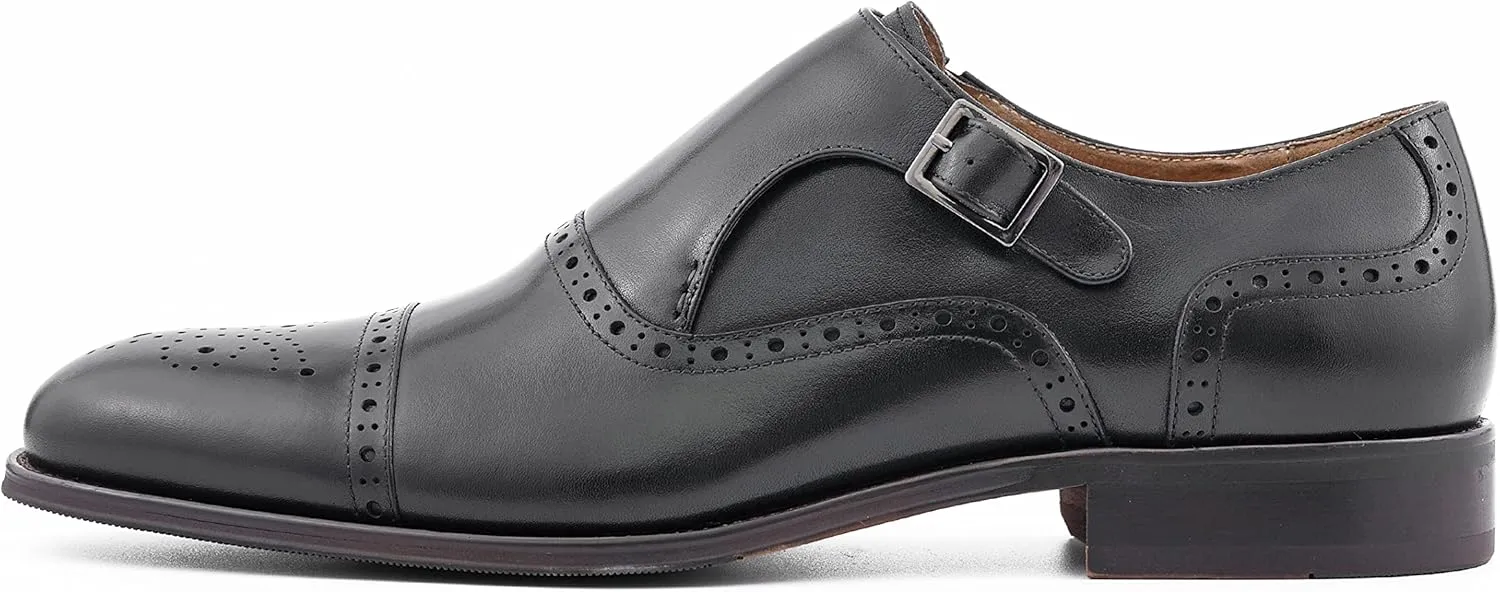 Asher Green AG1101 - Men's Dress Shoes, Formal Men's Shoes - Genuine Calf Leather Double Monk Strap