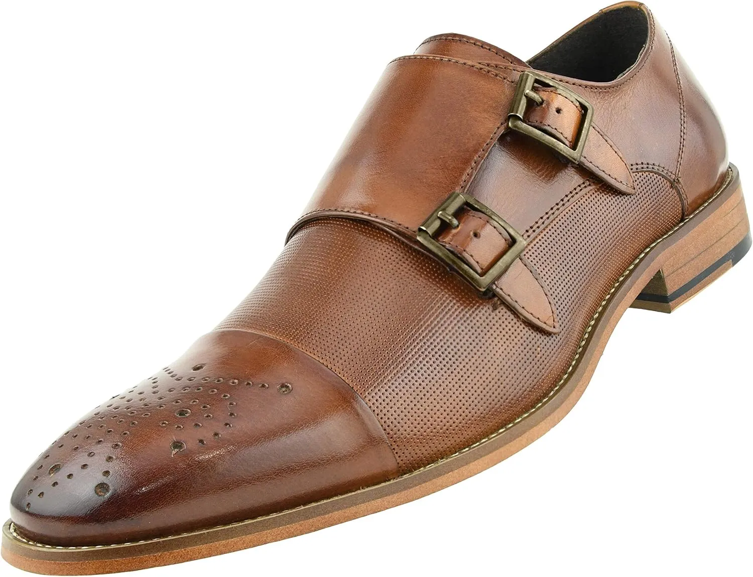 Asher Green AG1101 - Men's Dress Shoes, Formal Men's Shoes - Genuine Calf Leather Double Monk Strap
