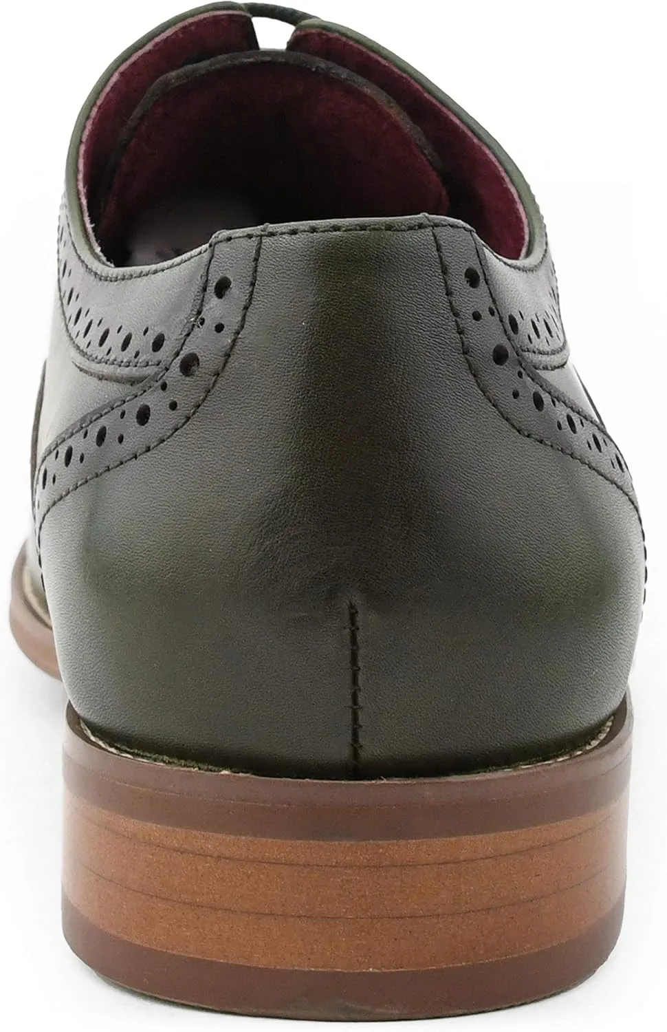Asher Green AG114 Men's Genuine Leather Oxfords, Cap Toe, Lace Up, Brogue - Teal, Tan, Brown, Green, Grey