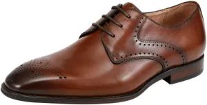 Asher Green AG114 Men's Genuine Leather Oxfords, Cap Toe, Lace Up, Brogue - Teal, Tan, Brown, Green, Grey