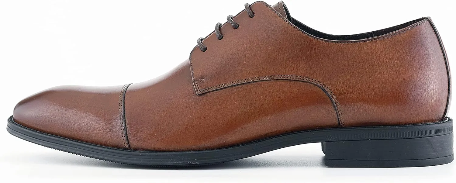 Asher Green AG114 Men's Genuine Leather Oxfords, Cap Toe, Lace Up, Brogue - Teal, Tan, Brown, Green, Grey