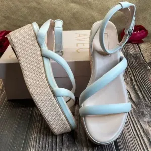 Avec Les Filles Off White Leather Sandals 9