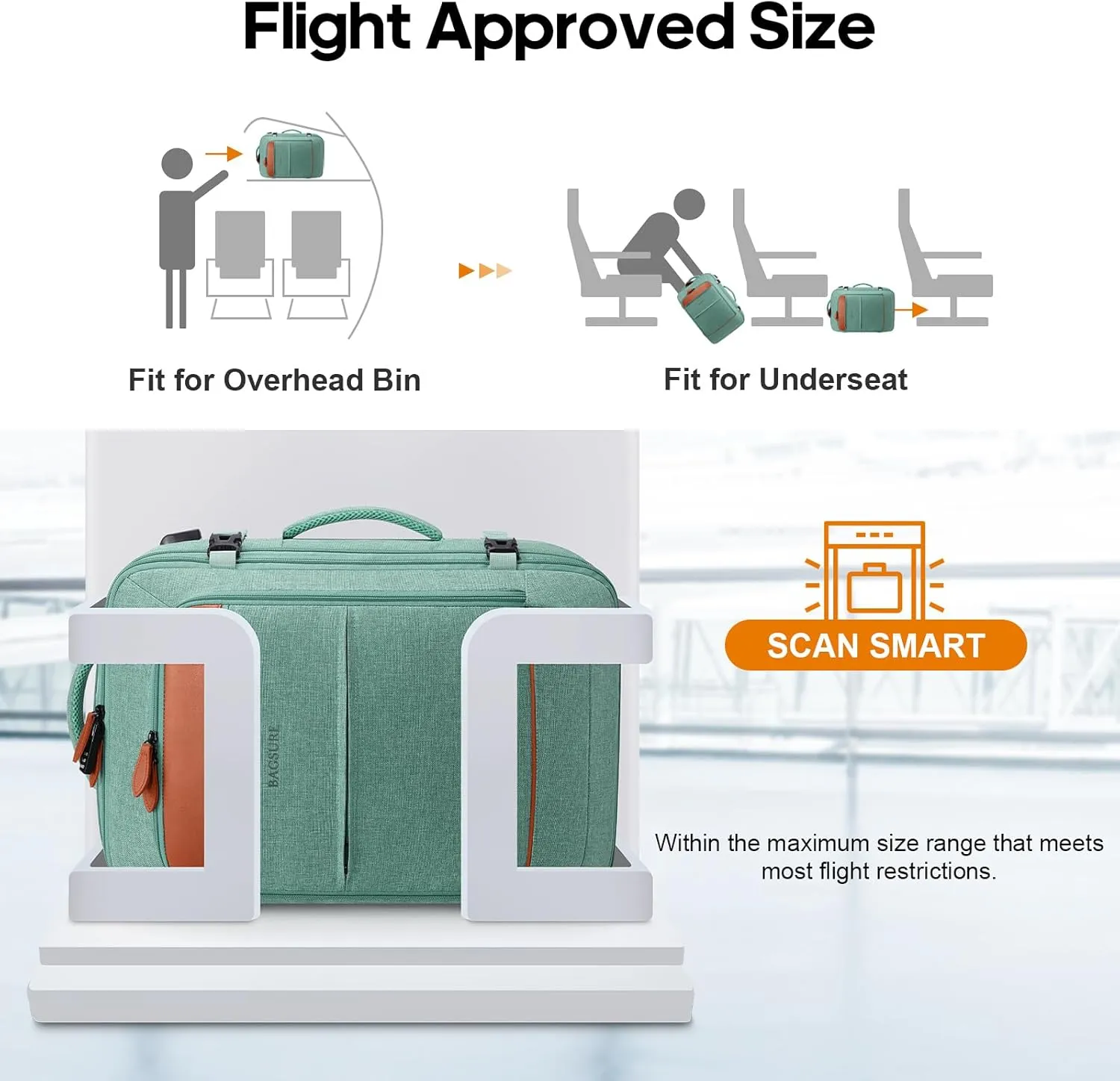 Bagsure Travel Backpack, 42L Carry on Luggage, Flight Approved Expandable Backpack, Laptop Backpack