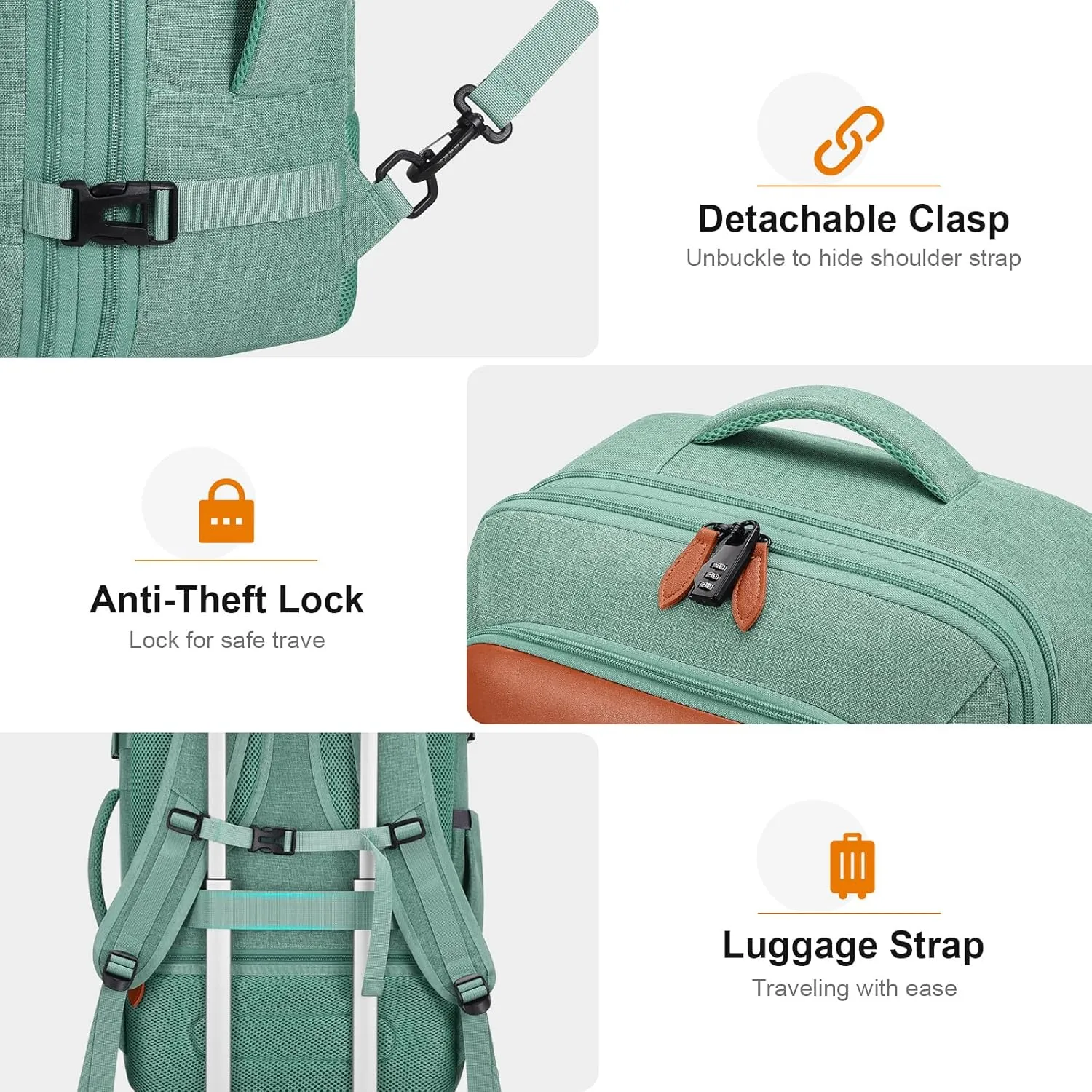 Bagsure Travel Backpack, 42L Carry on Luggage, Flight Approved Expandable Backpack, Laptop Backpack