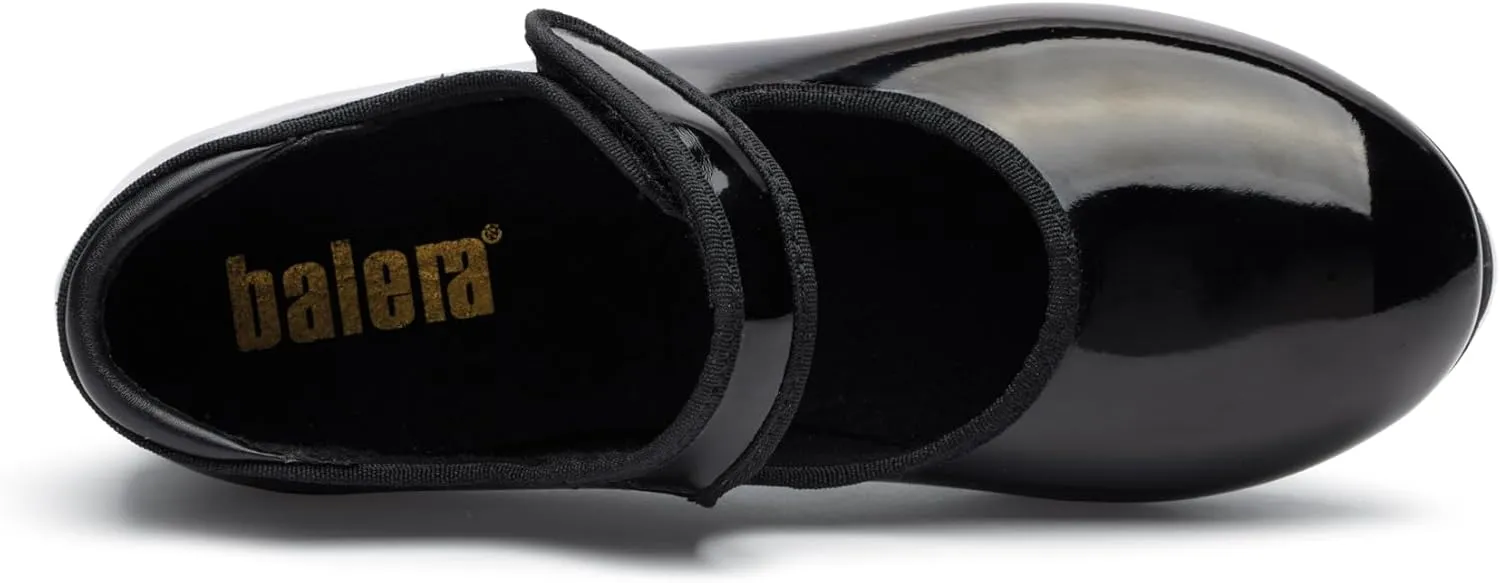 Balera No-Tie Patent Tap Shoe for Girls Perfect for Dance