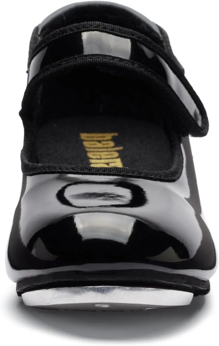 Balera No-Tie Patent Tap Shoe for Girls Perfect for Dance