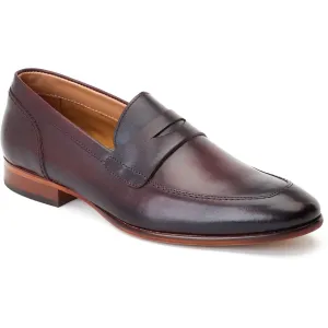 Base London Men's Bruno Penny Loafer in Bordo