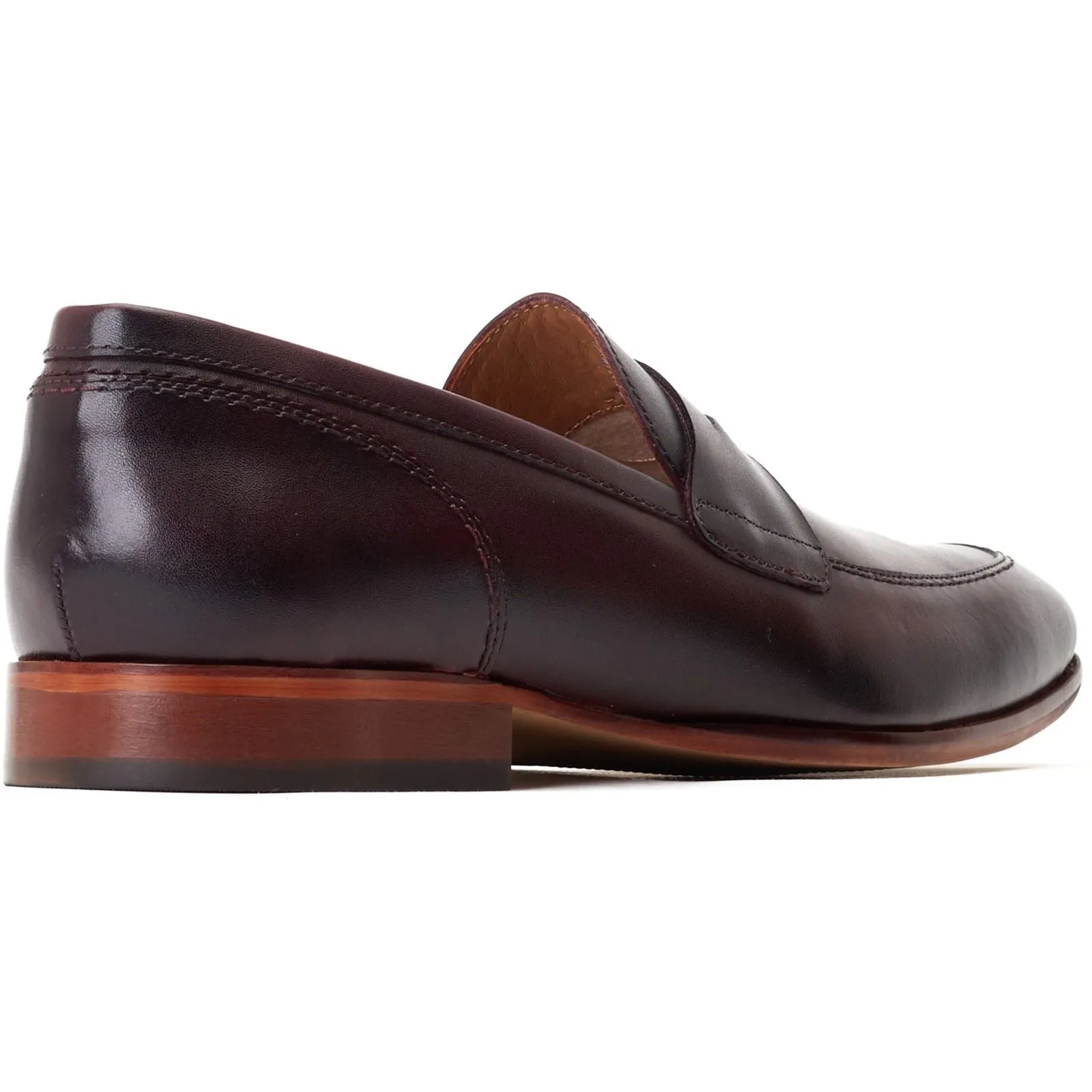 Base London Men's Bruno Penny Loafer in Bordo