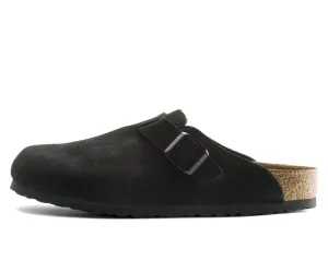 Birkenstock Boston Soft Footbed Suede Black