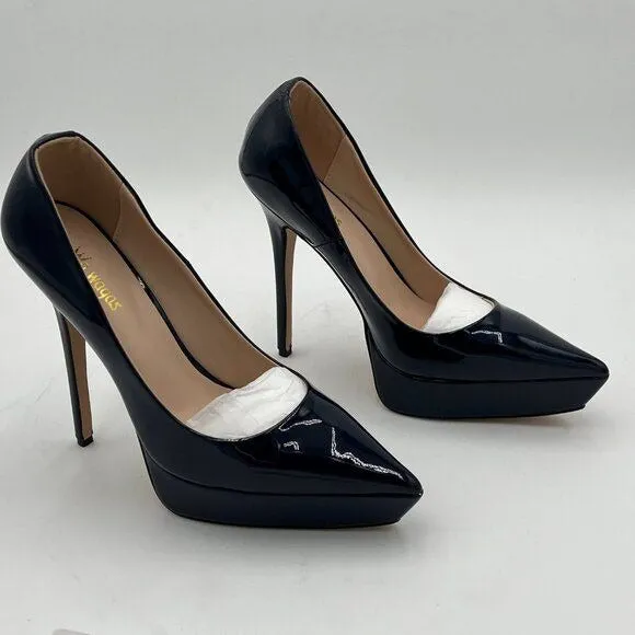 Black Women’s Classic Pumps Platform High Stiletto Heel Pointed Toe Slip On Shoe