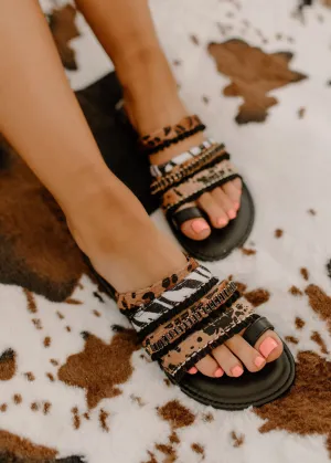 Boho Camel Threads WILD Strap Sandal Slides