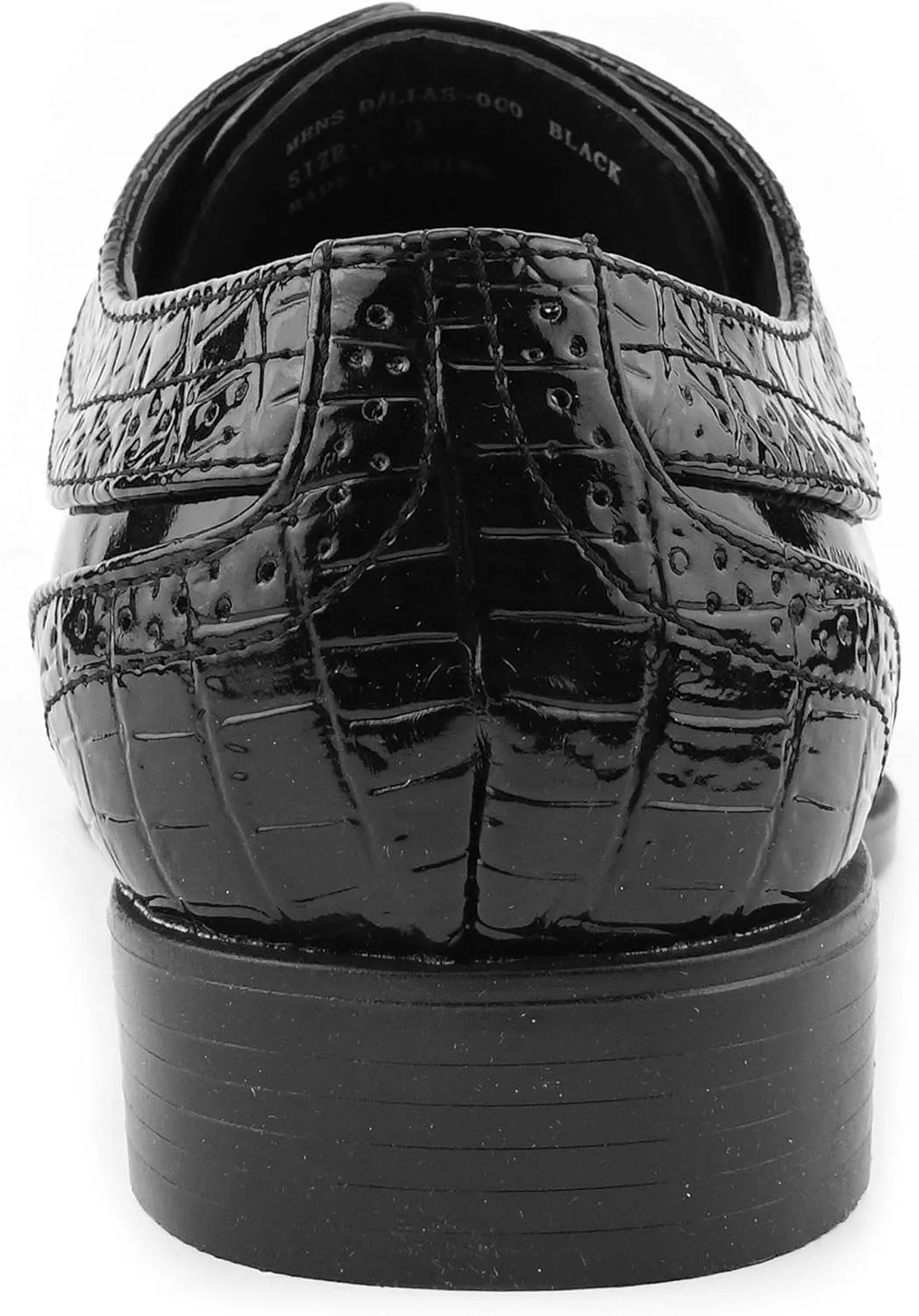 Bolano Dallas - Mens Croco Cap Toe Oxford, Alligator Print EEL Skin Trim, Lace Up - Original Style - Designer Shoes - Mens Oxfords