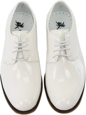 Boys Derby Patent Formal Dress Shoes Lace Up Wedding Prom Footwear