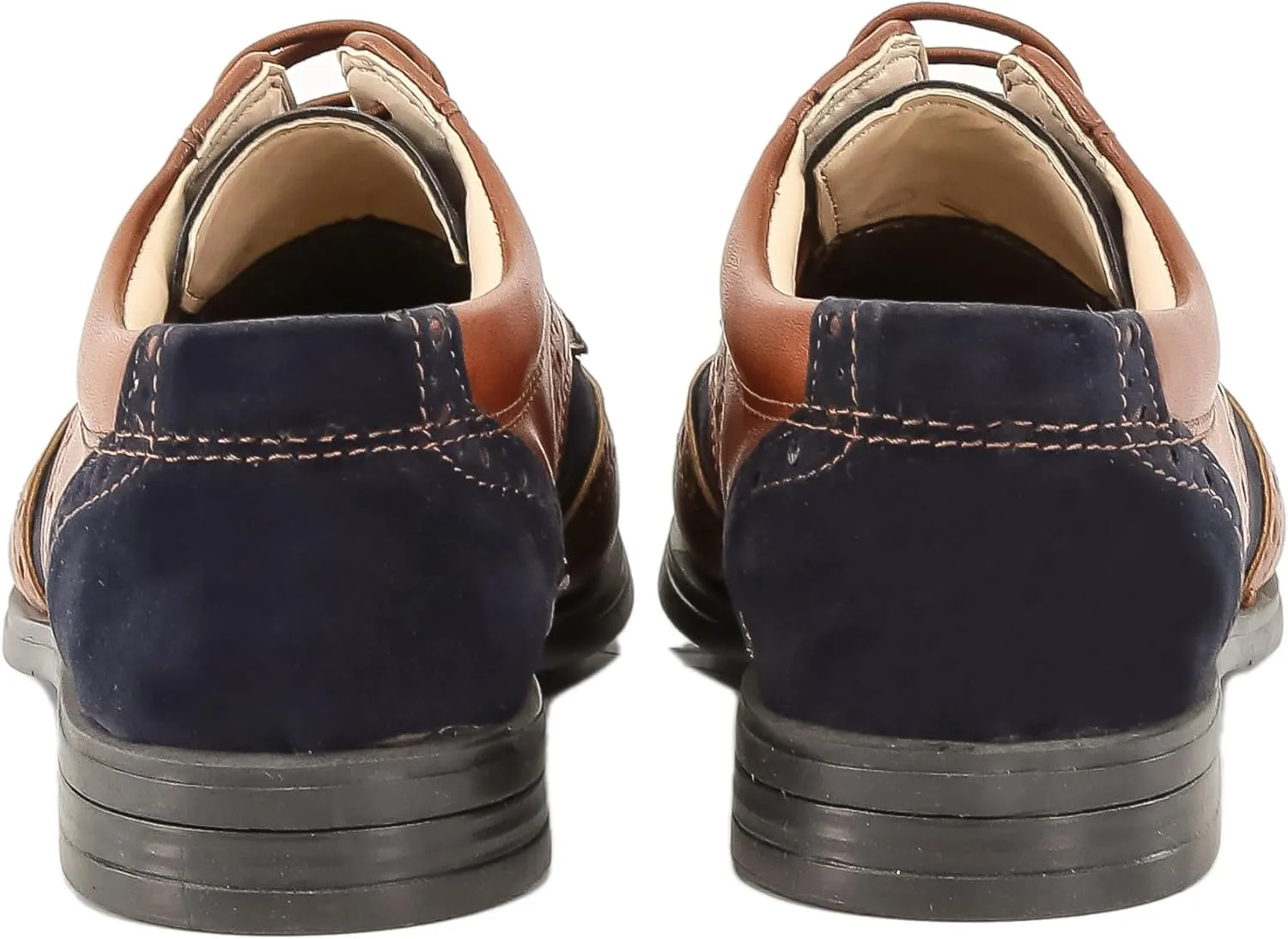 Boys Suede Patent Dress Shoes Lace Up Brogue Formal Wedding Footwear