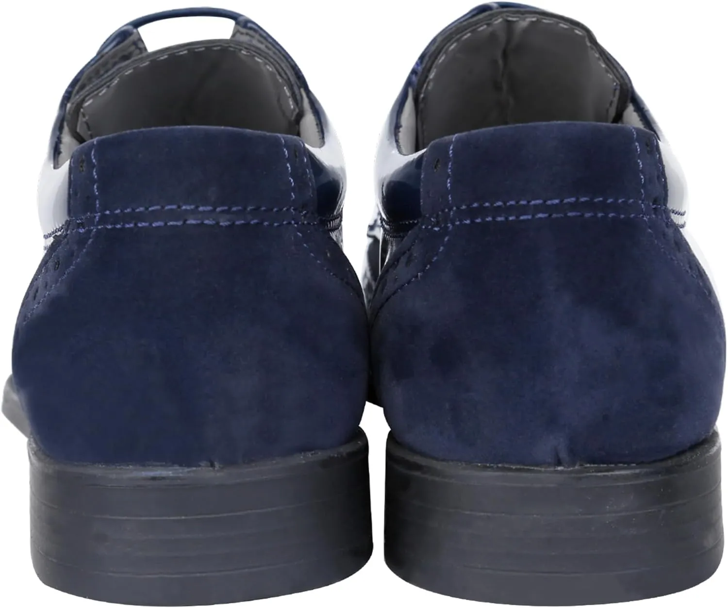 Boys Suede Patent Dress Shoes Lace Up Brogue Formal Wedding Footwear