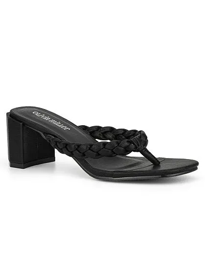 Braid-Strap Heel Sandal