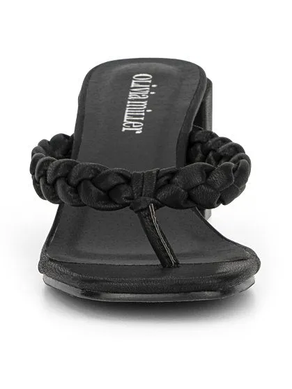 Braid-Strap Heel Sandal