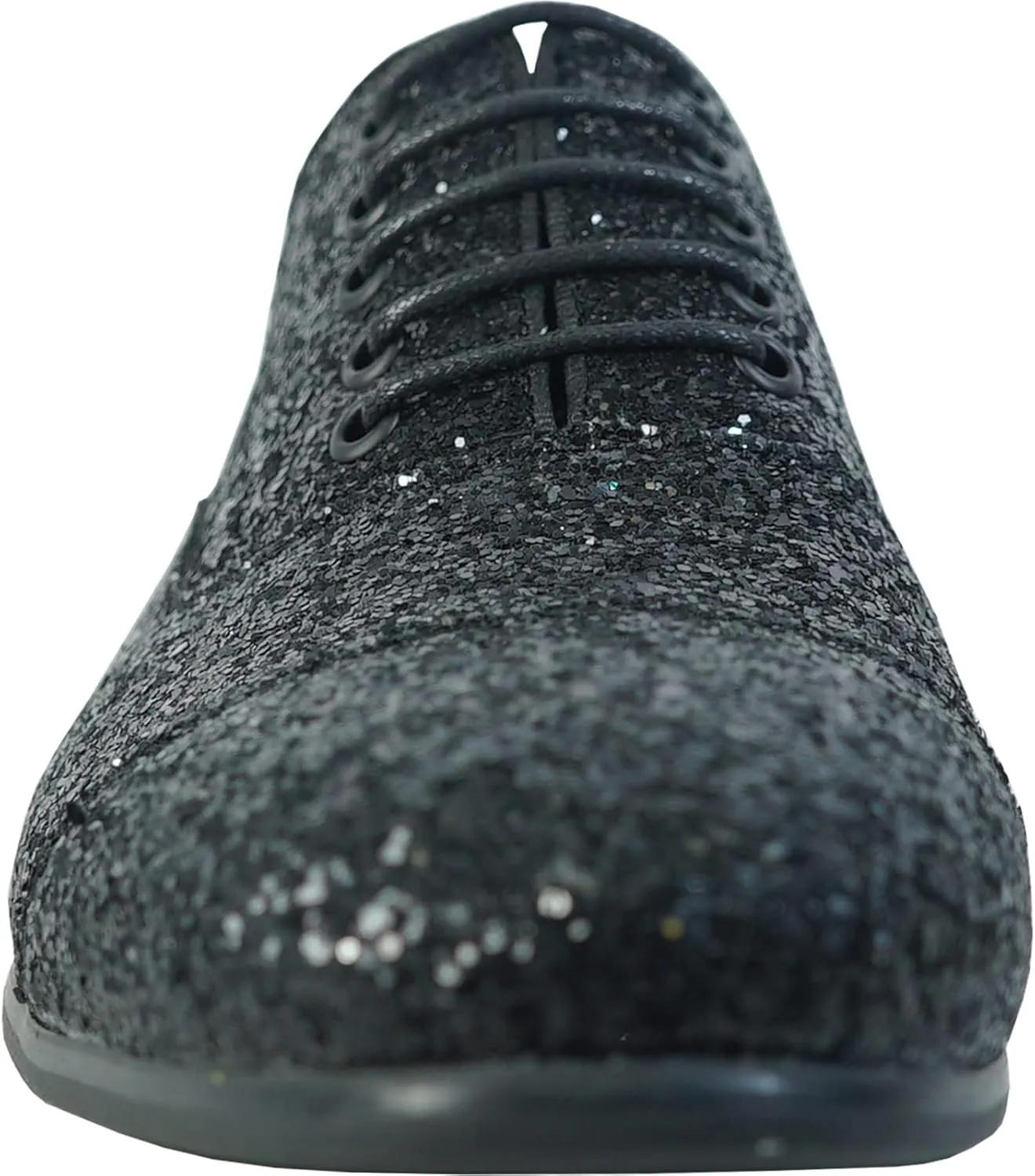 bravo! Men Dress Shoe Prom Slip-on Loafer Lace-up Oxford Cap Toe Metallic Glitter for Wedding Prom Black Blue Green Gold Pink Pewter Purple Silver Red