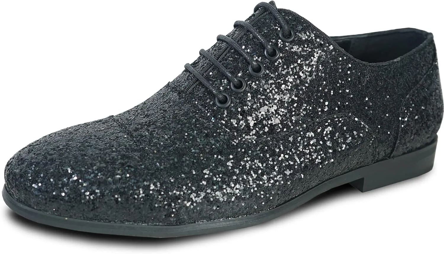 bravo! Men Dress Shoe Prom Slip-on Loafer Lace-up Oxford Cap Toe Metallic Glitter for Wedding Prom Black Blue Green Gold Pink Pewter Purple Silver Red