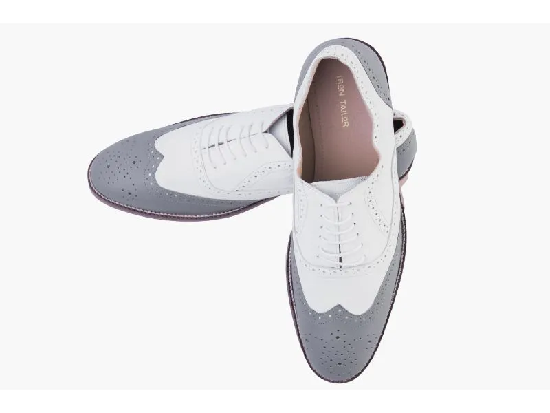 Brogue White With Grey