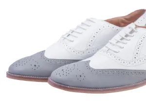 Brogue White With Grey