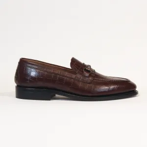 Brown Crocodile Horsebit