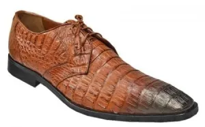Brown Dress Shoe Los Altos Cognac / Brown Genuine Crocodile ~ World Best Alligator ~ Gator Skin / Lizard Shoe