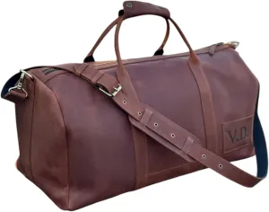 Brown Leather Travel Bag for Men and Women Large Duffle Bag, Weekender Overnight Bag, Luggage for Travel, Gym, Business, Durable and stylish for any trip, Adjustable shoulder strap
